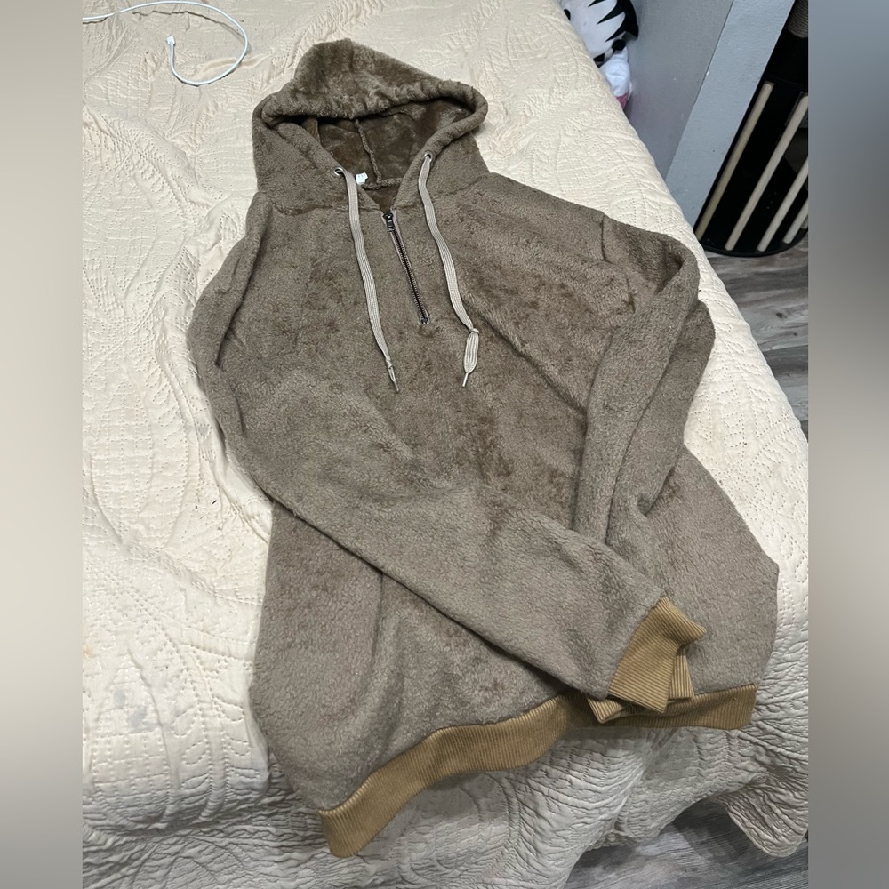 Brown fuzzy sweater